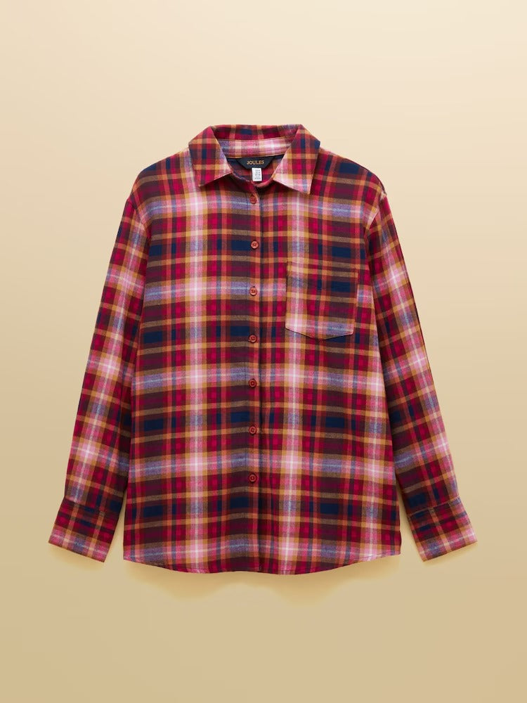Lorena Red Check Brushed Cotton Shirt