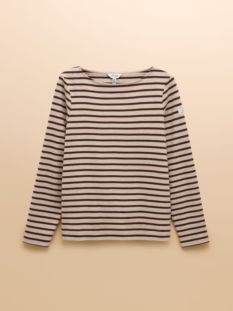 Harbour Neutral Boat Neck Breton Top