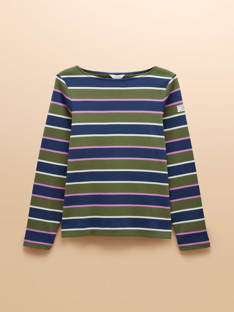Harbour Multi Boat Neck 100% Cotton Breton Top
