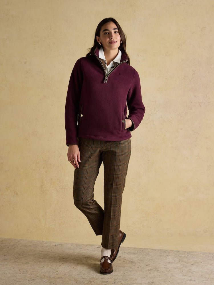 Heritage Wine Red Quarter Zip Fleece