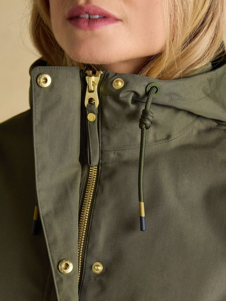 Portwell Green Waterproof Raincoat With Hood and Adjustable Waist