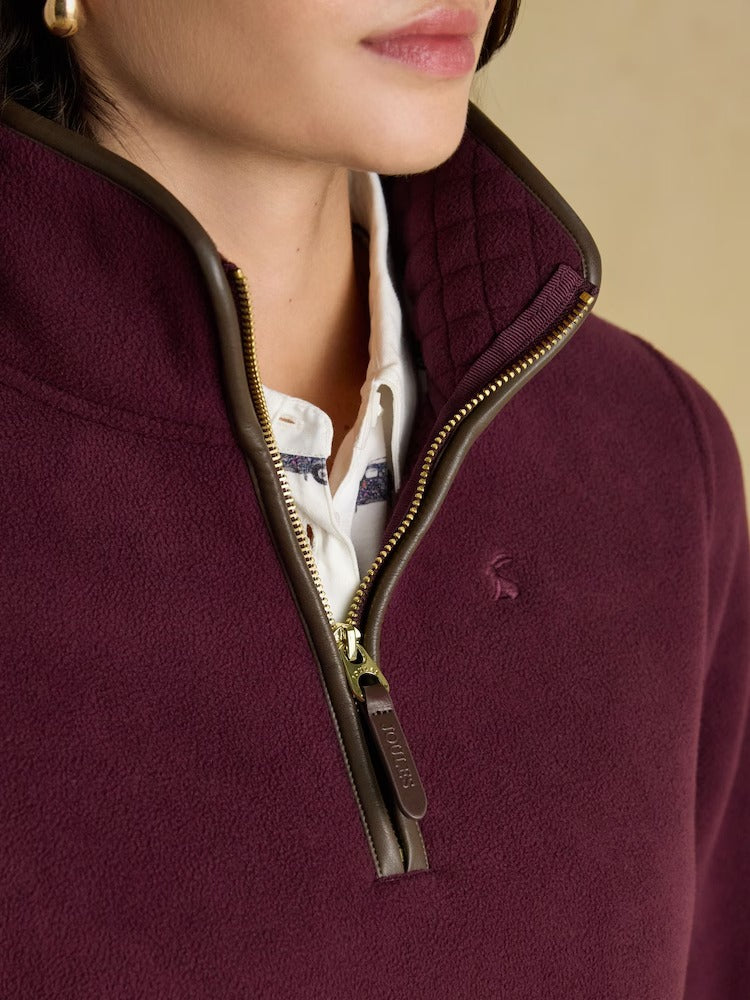 Heritage Wine Red Quarter Zip Fleece