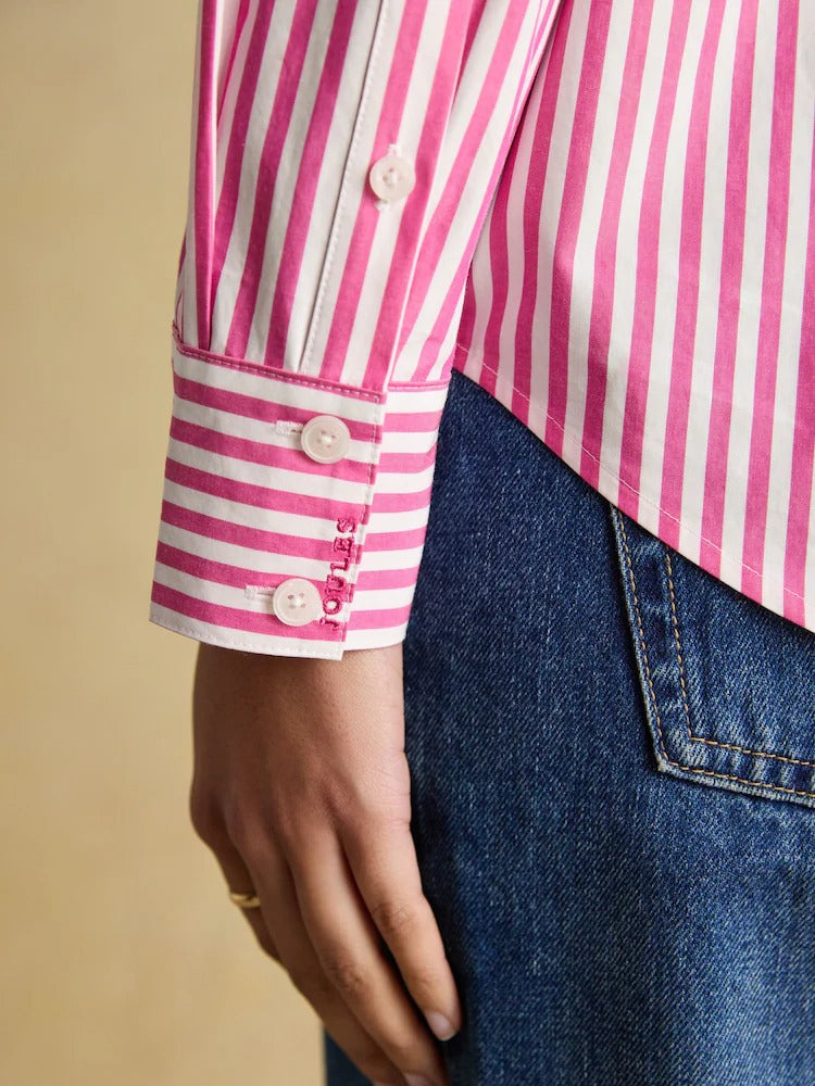 Classic Fit Pink Striped Poplin Shirt