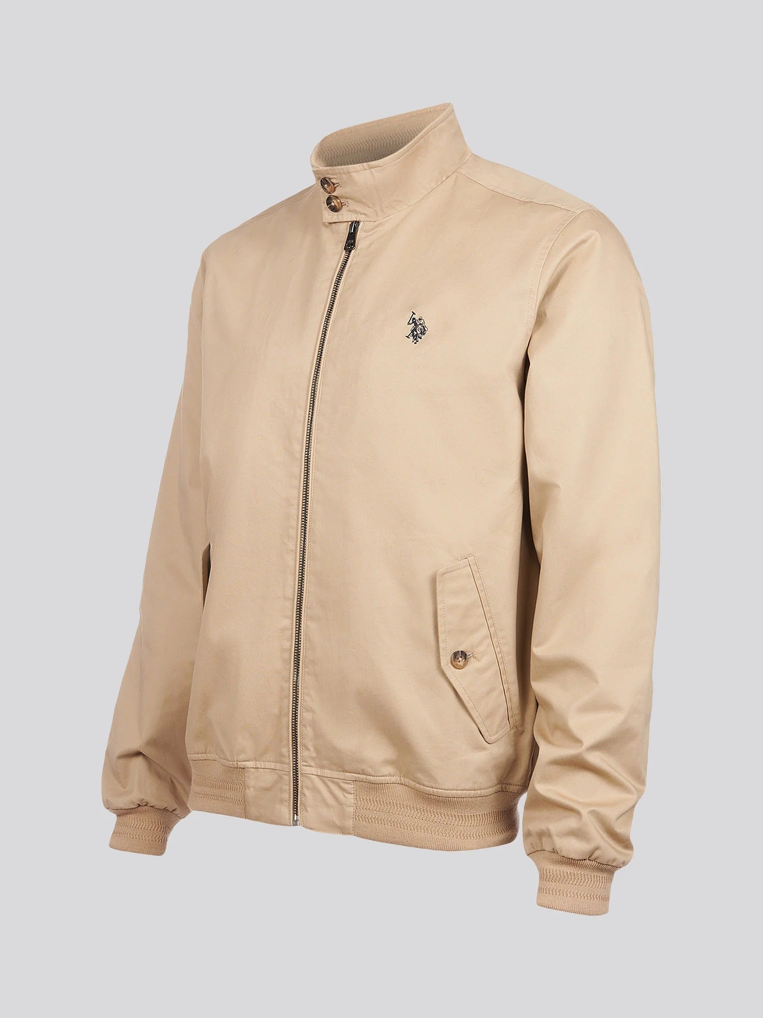 Men's Cotton Twill Harrington Jacket in Cornstalk
