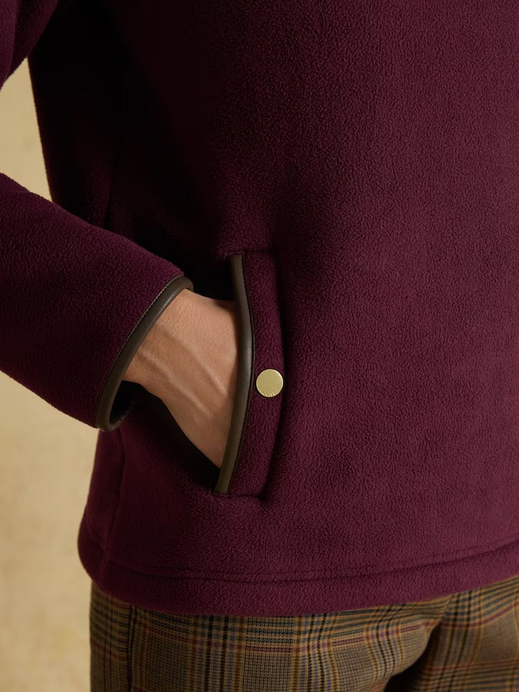 Heritage Wine Red Quarter Zip Fleece