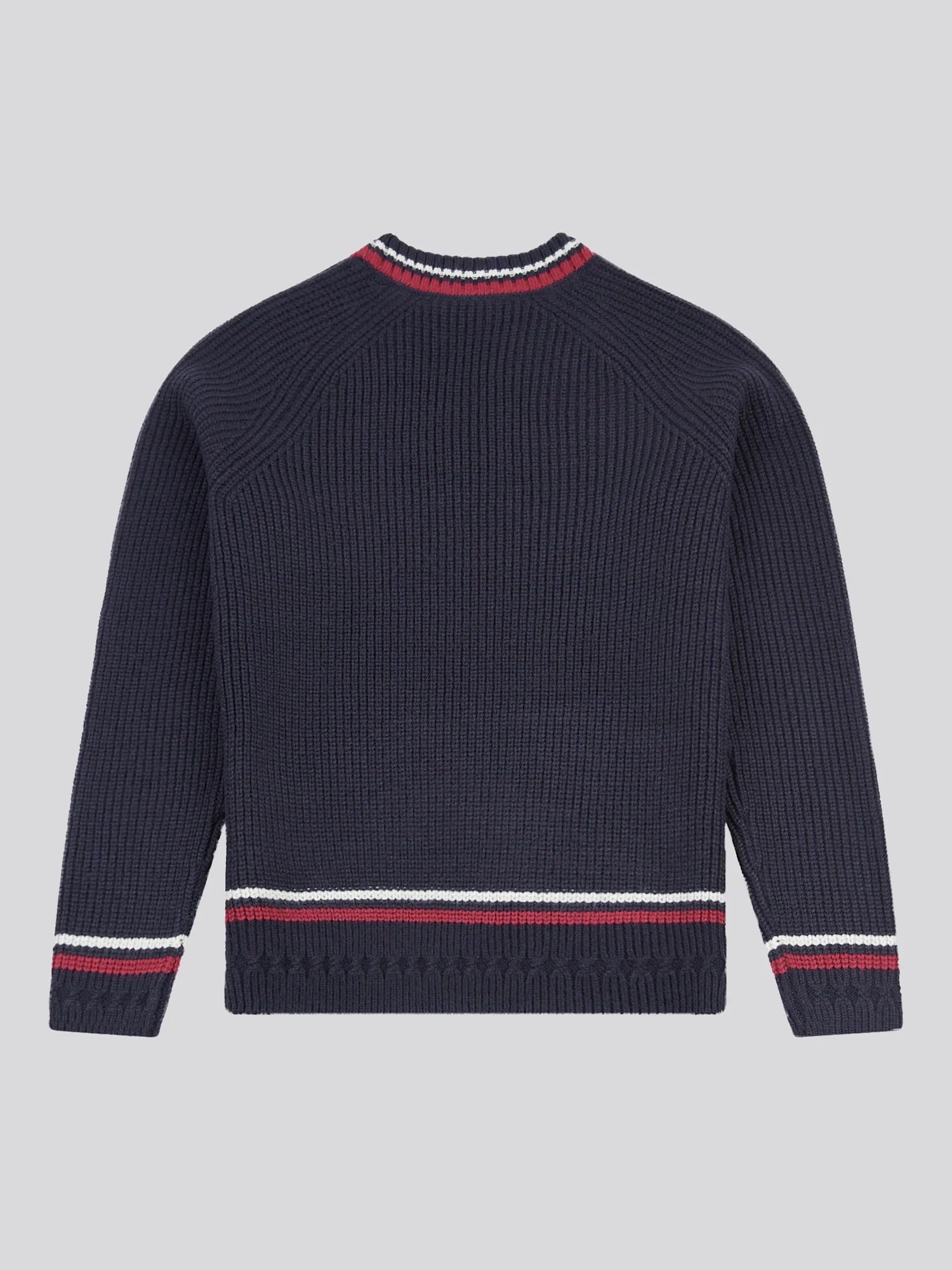 Women's Tri Stripe Tipping Cricket Jumper in Navy Iris