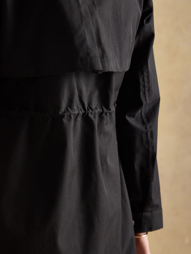 Portwell Black Waterproof Raincoat With Hood