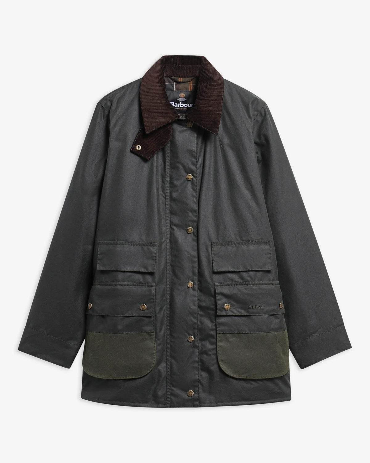Modern Border Waxed Jacket - Sage/Classic