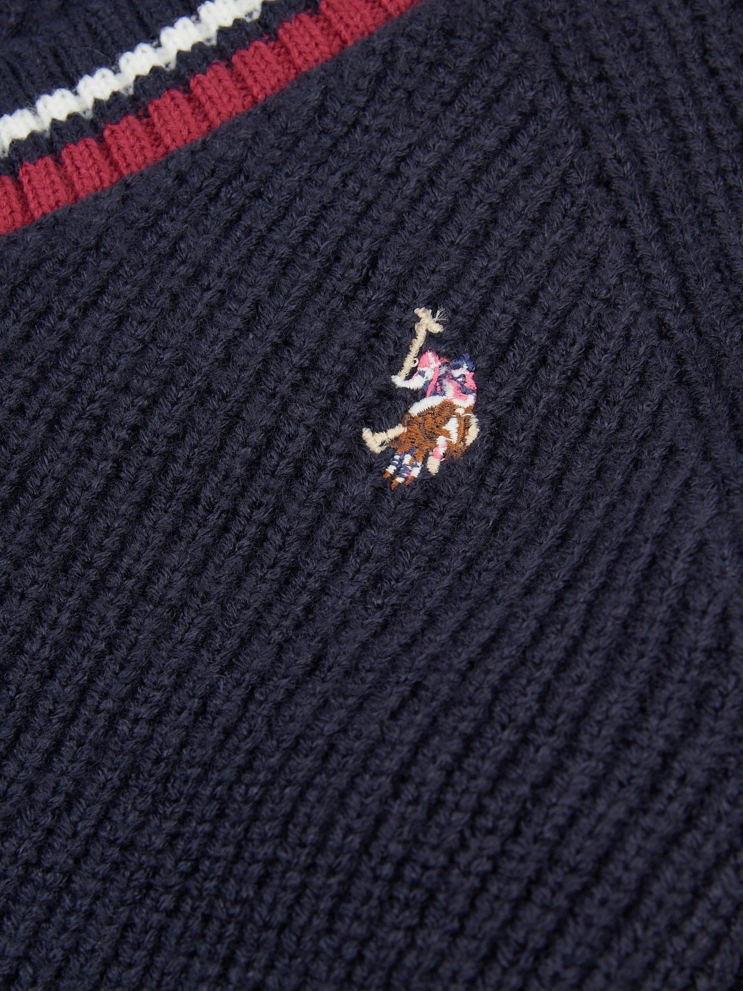 Women's Tri Stripe Tipping Cricket Jumper in Navy Iris