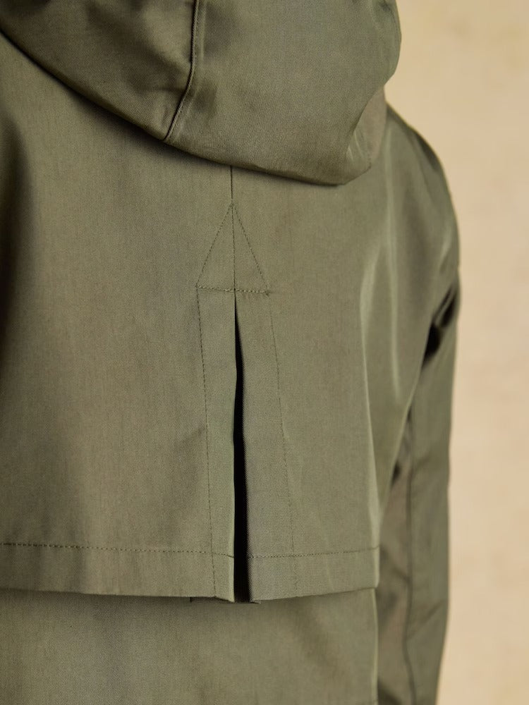Portwell Green Waterproof Raincoat With Hood and Adjustable Waist
