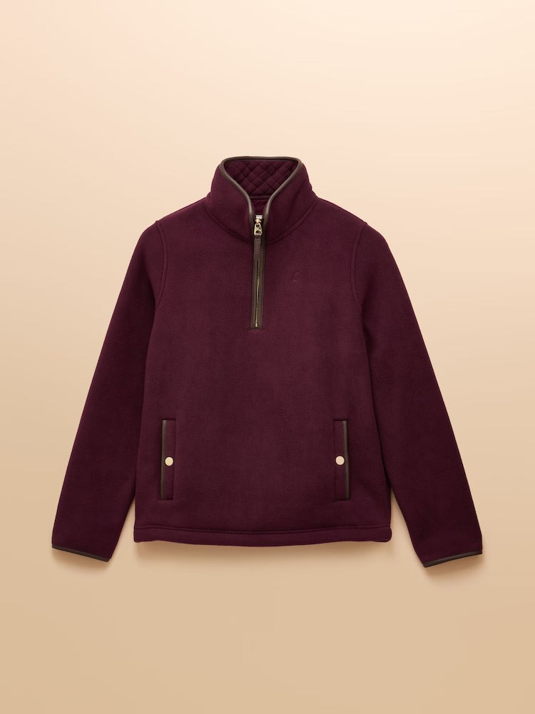 Heritage Wine Red Quarter Zip Fleece