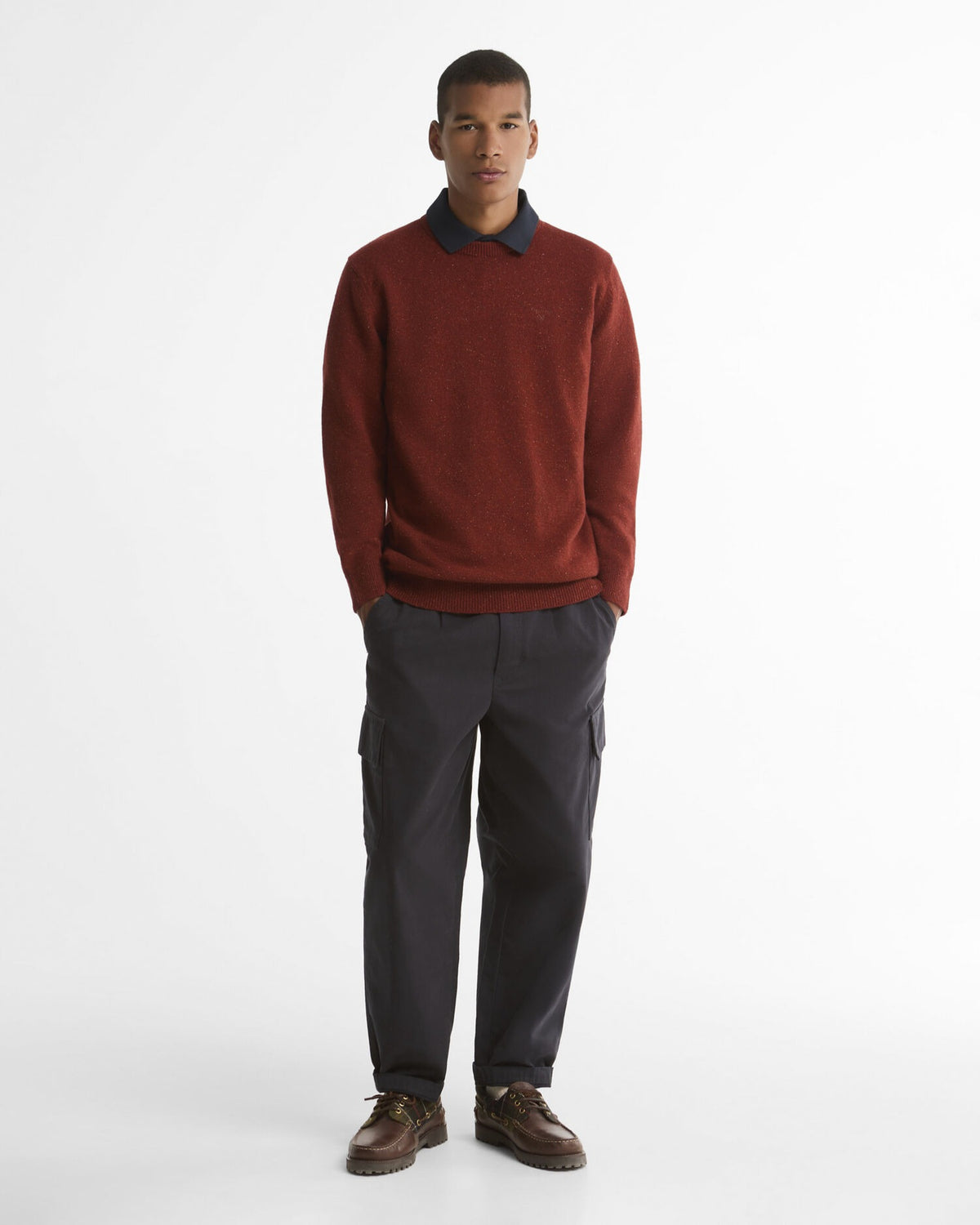 Essential Tisbury Crew-Neck Jumper - Russet