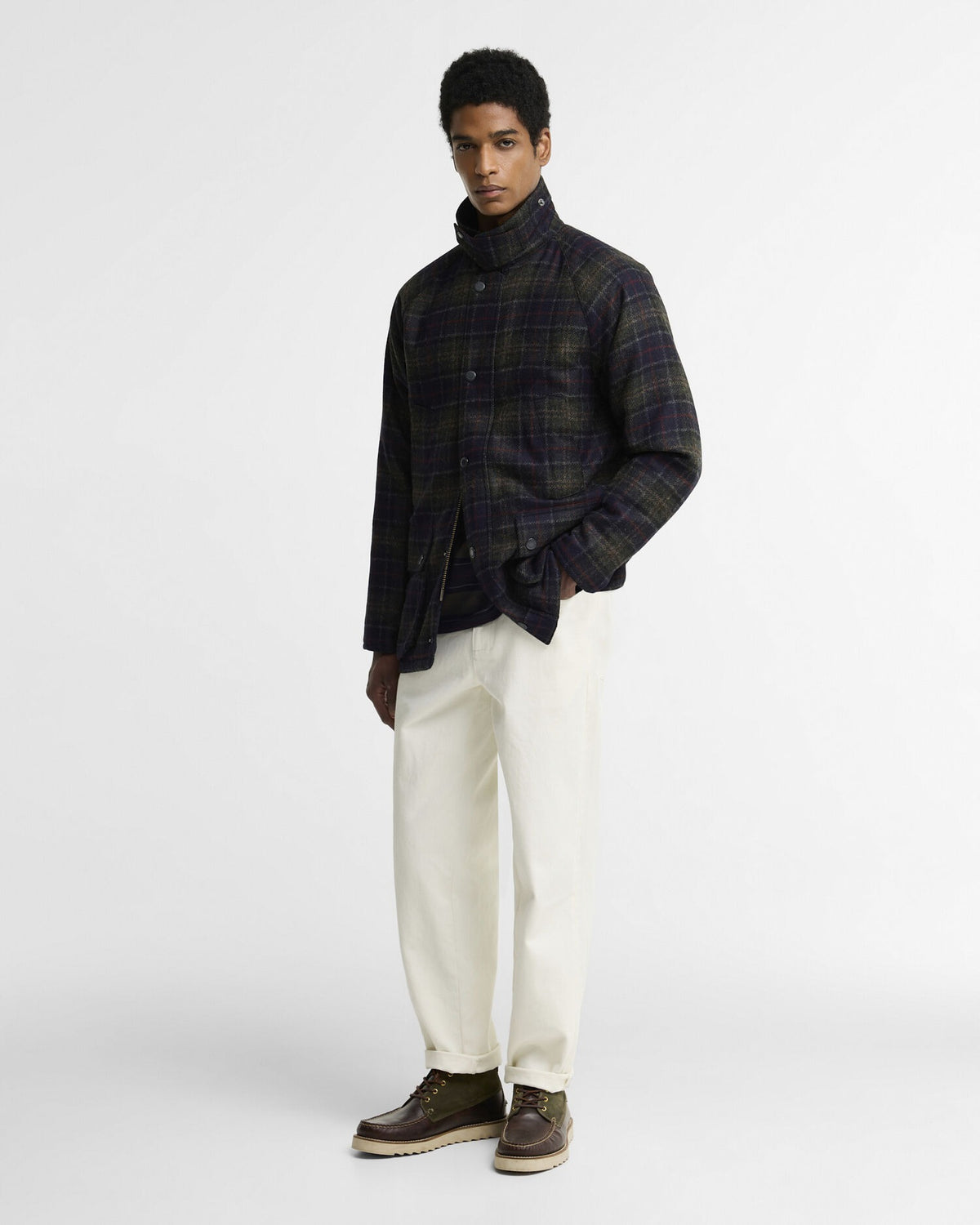 Tartan Bedale Wool Jacket - Shadow Classic Tartan