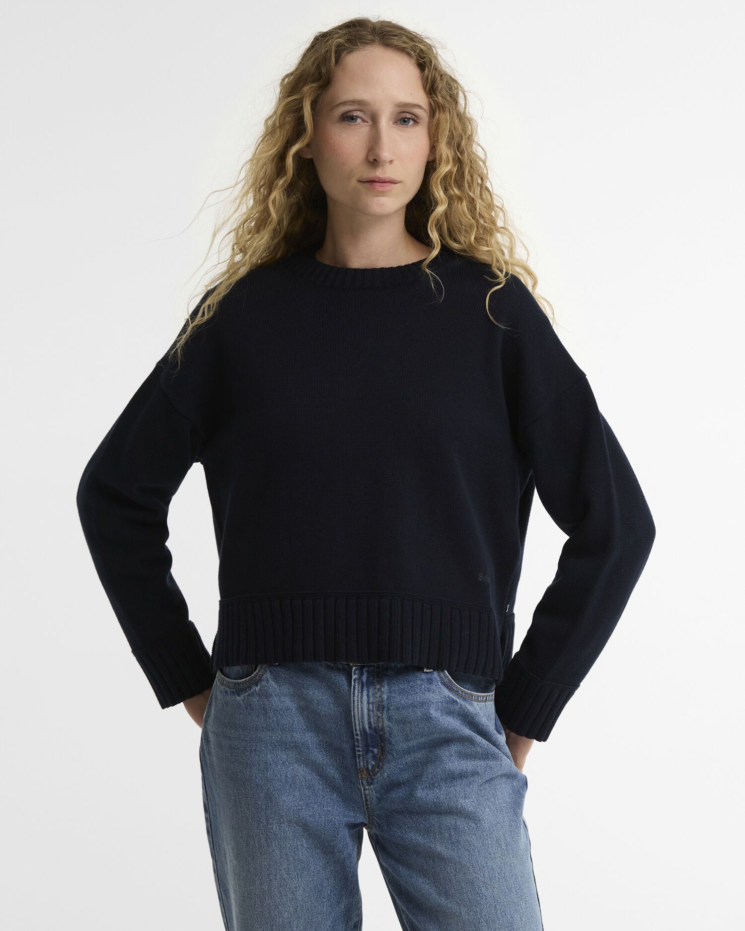 Harling Crew Neck Jumper - Navy