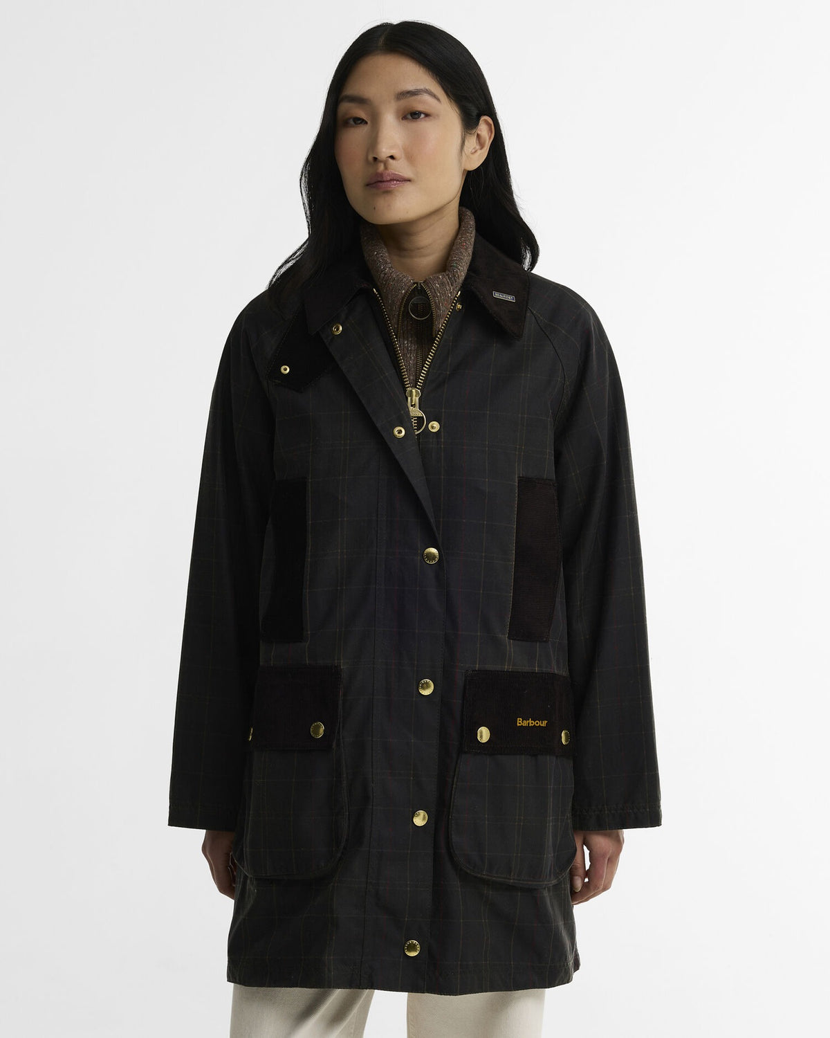 Tartan Reimagined Icons Tartan Modern Beaufort Waxed Jacket - Classic Tartan/Olive