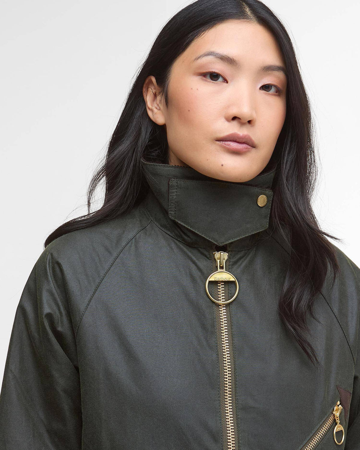 Arlene Waxed Jacket - Fern/Ancient Tartan