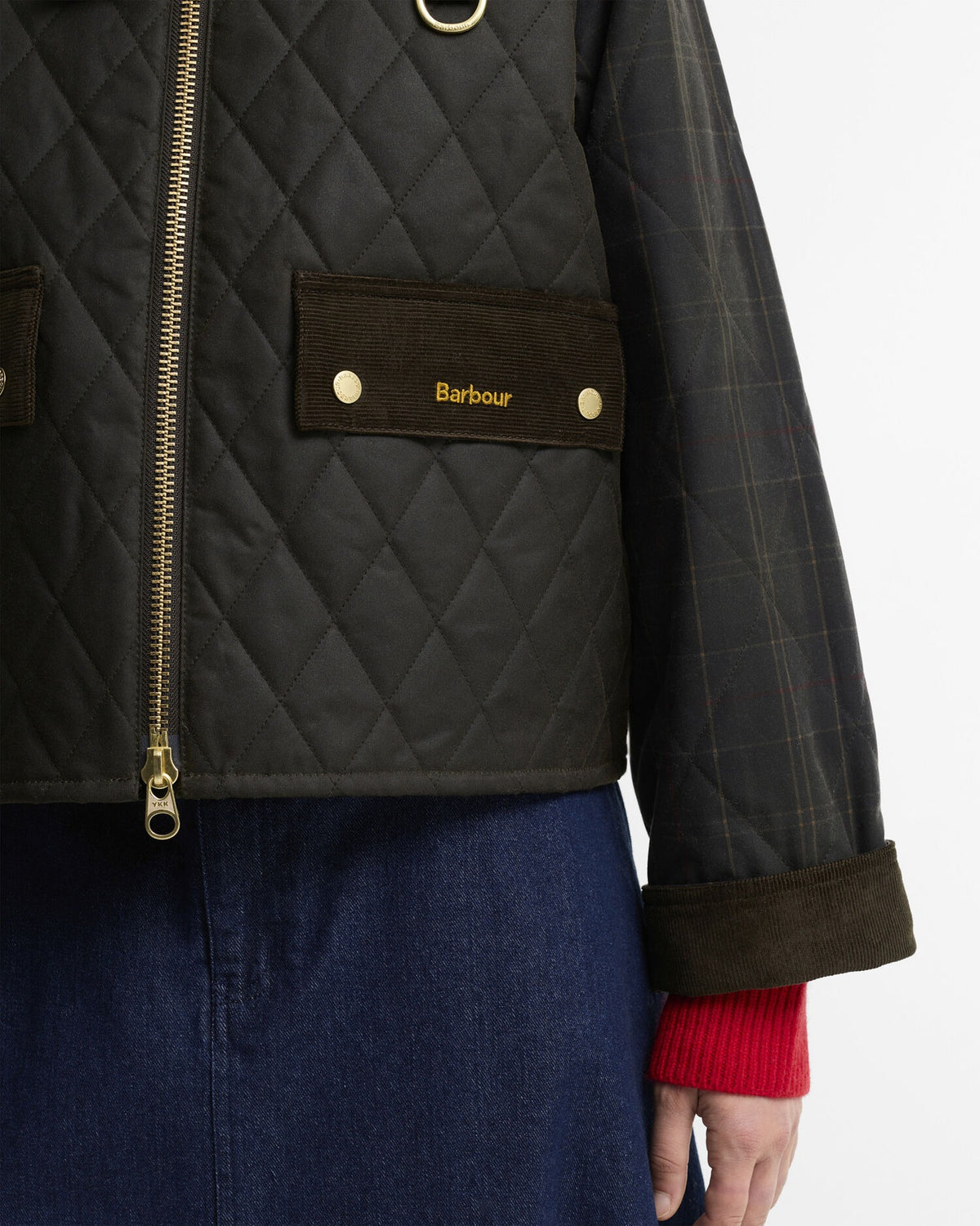Tartan Reimagined Icons Taran Quilted Spey Waxed Jacket - Olive/Classic