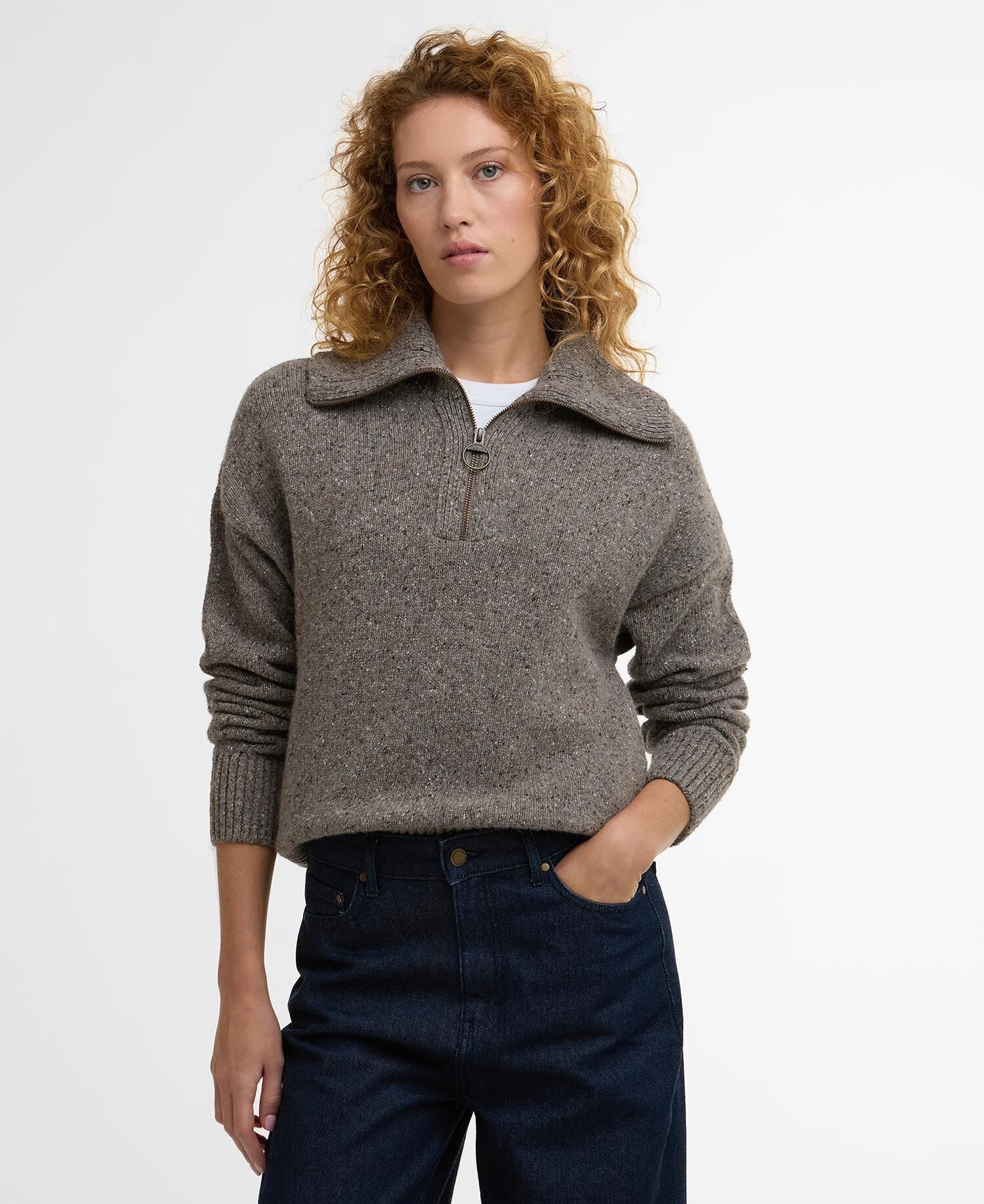 Lavensdale Half-Zip Jumper - Mink
