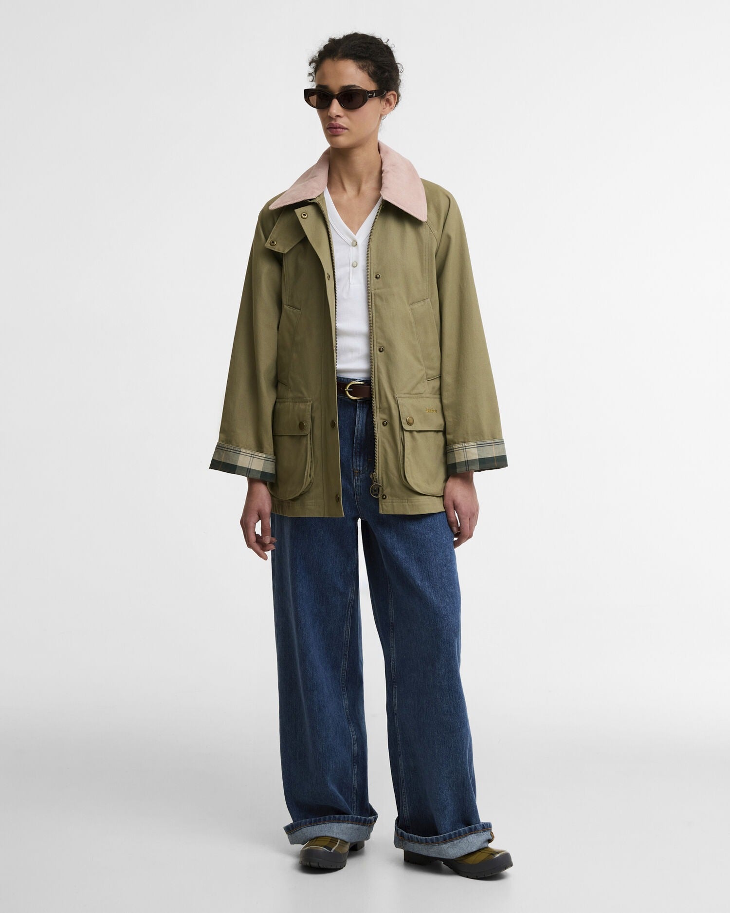 Modern Beadnell Casual Jacket - Bleached Olive/Ancient/Gardenia