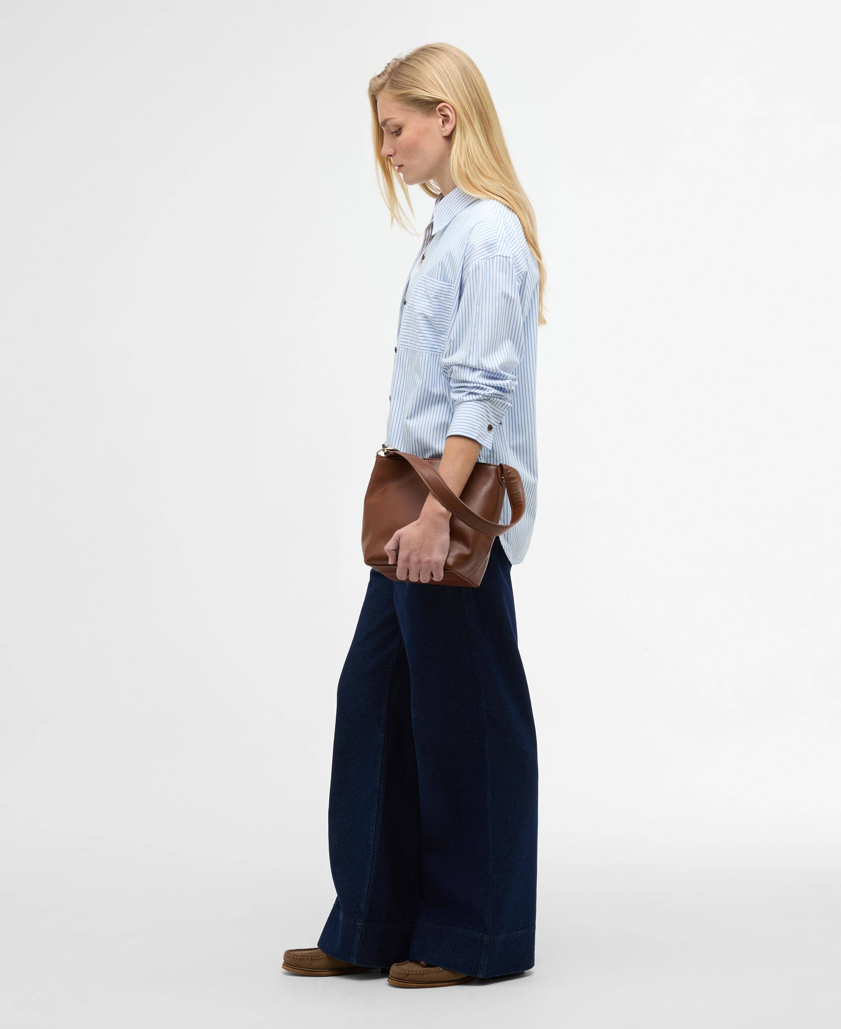 Polly Striped Relaxed Shirt - Chambray Stripe