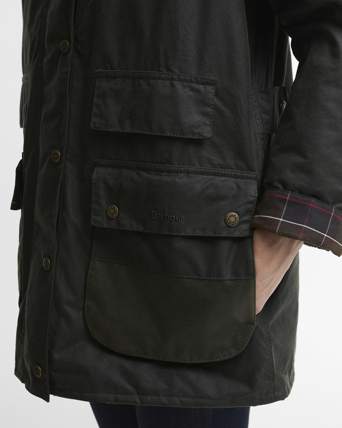 Modern Border Waxed Jacket - Sage/Classic