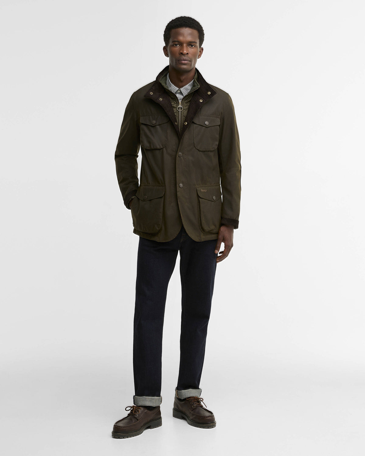 Ogston Waxed Jacket - Olive