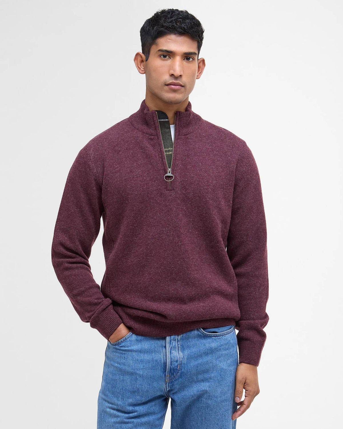 Holden Quarter-Zip Jumper - Ruby Marl