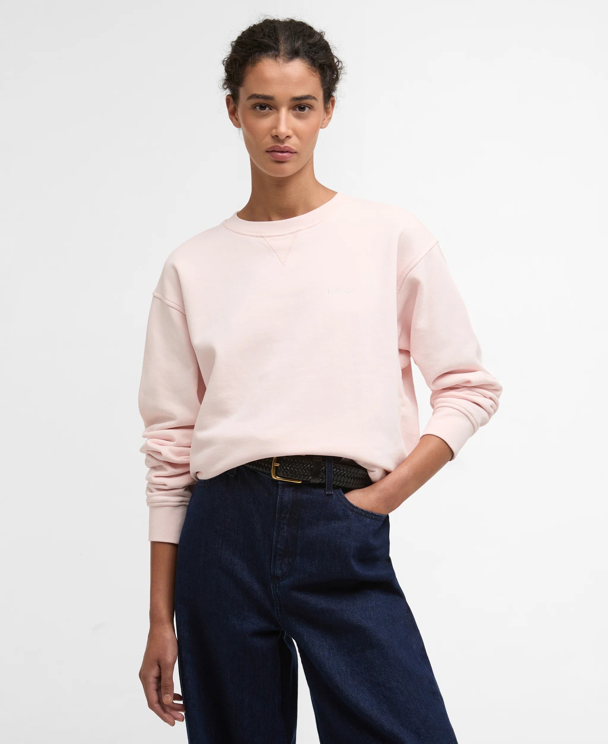Bede Oversized Crew Sweatshirt - Pink