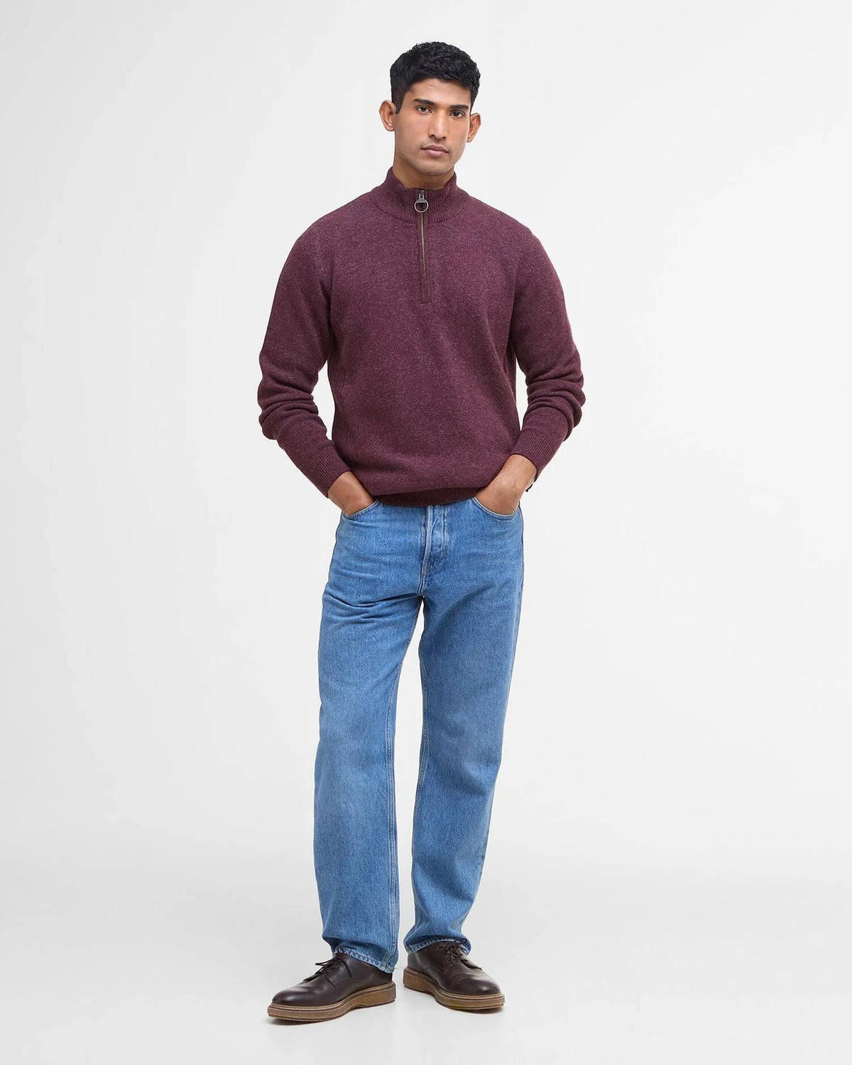 Holden Quarter-Zip Jumper - Ruby Marl