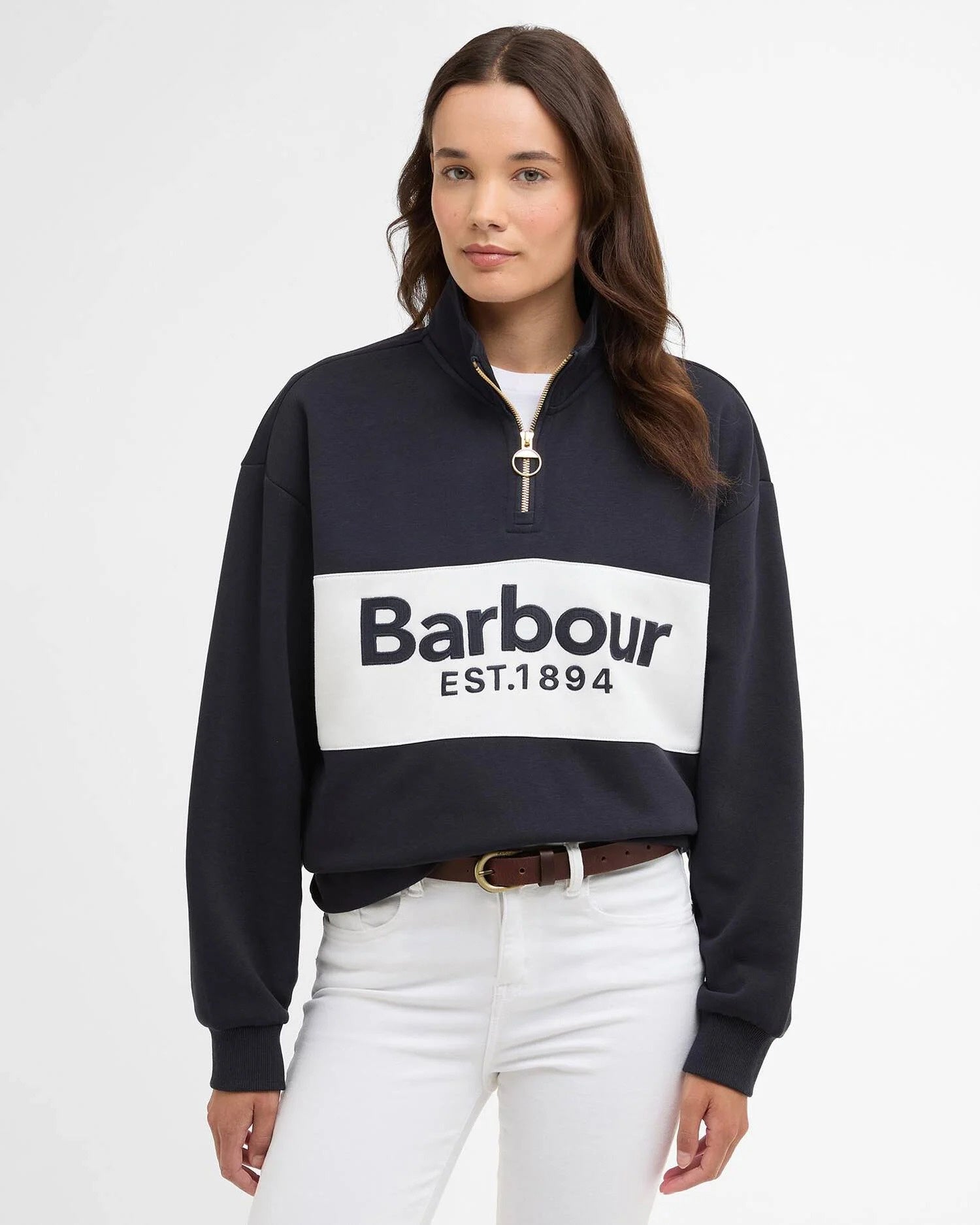 Zaria Quarter-Zip Jumper - Dark Navy