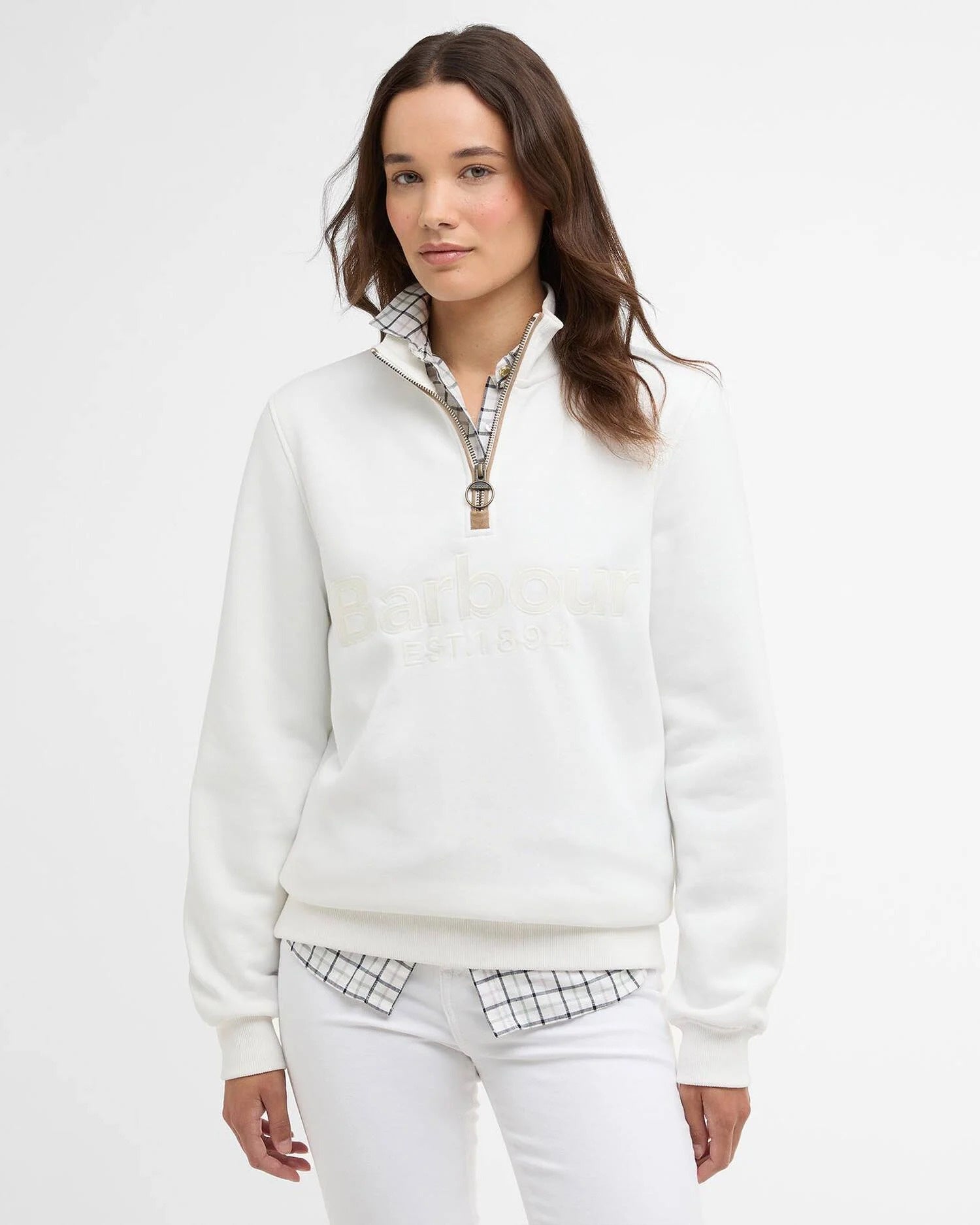 Cynthia Quarter-Zip Jumper - Cloud