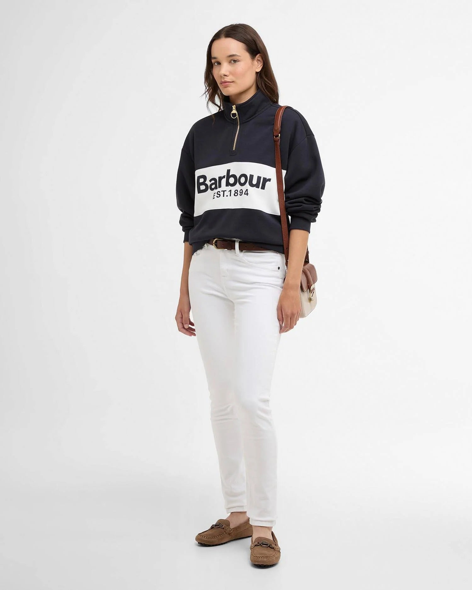Zaria Quarter-Zip Jumper - Dark Navy