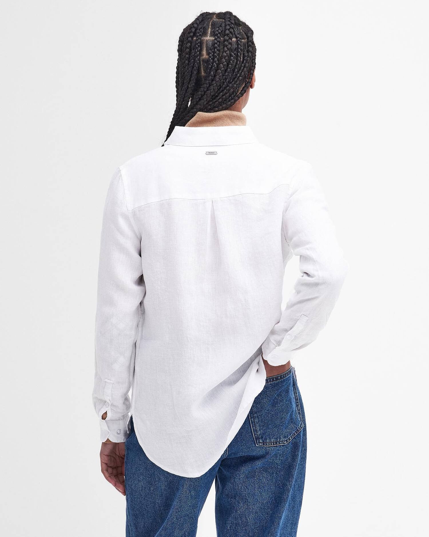 Marine Relaxed Long-Sleeved Shirt - White
