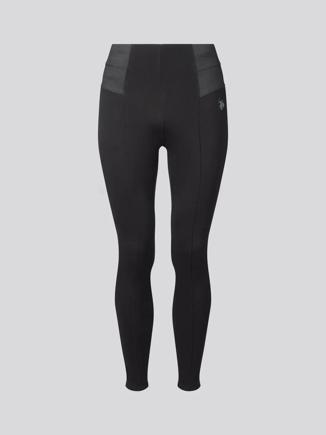 Tonal Elastic Waist Legging - Black