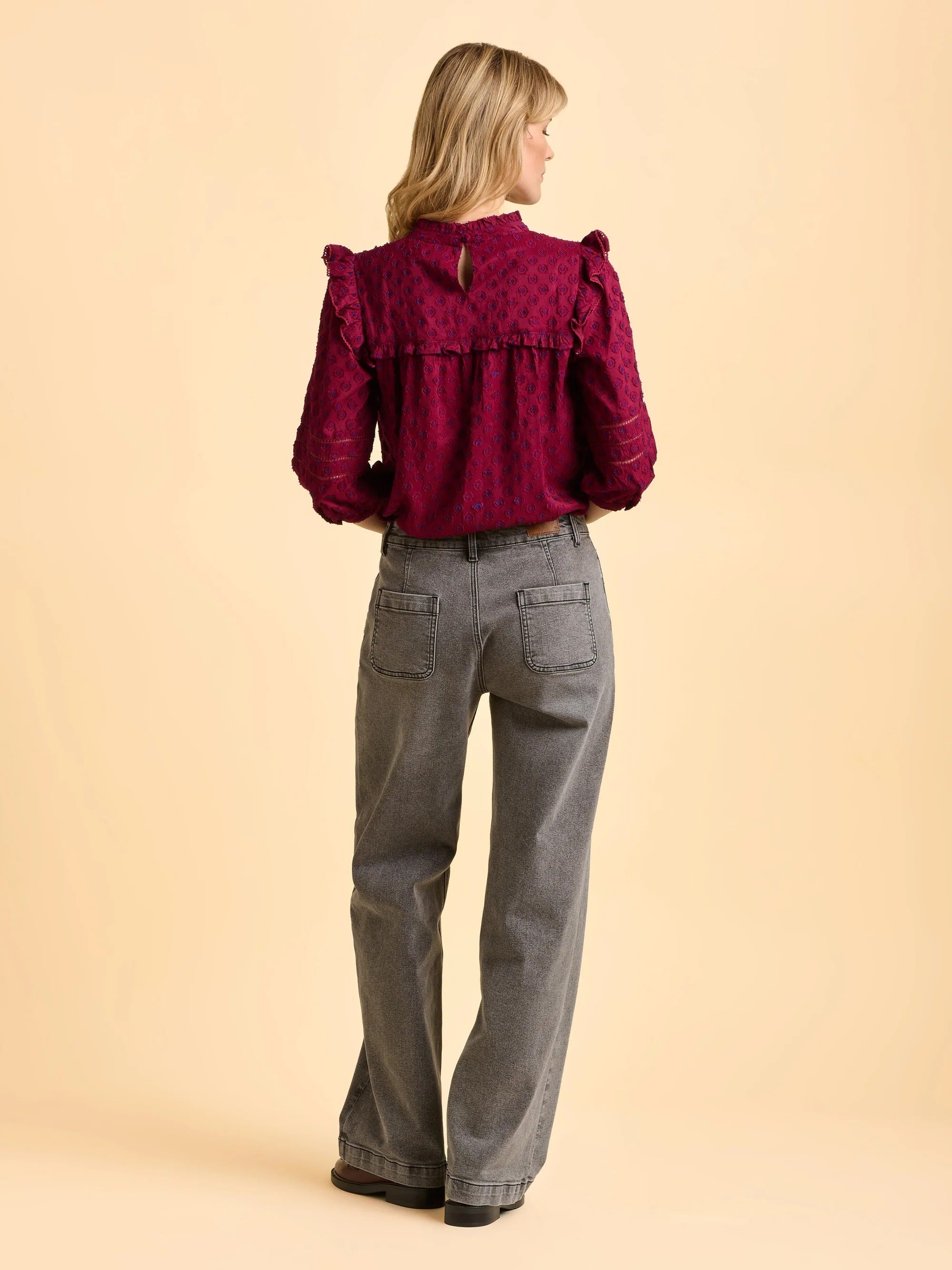 Grace Blouse - Burgundy