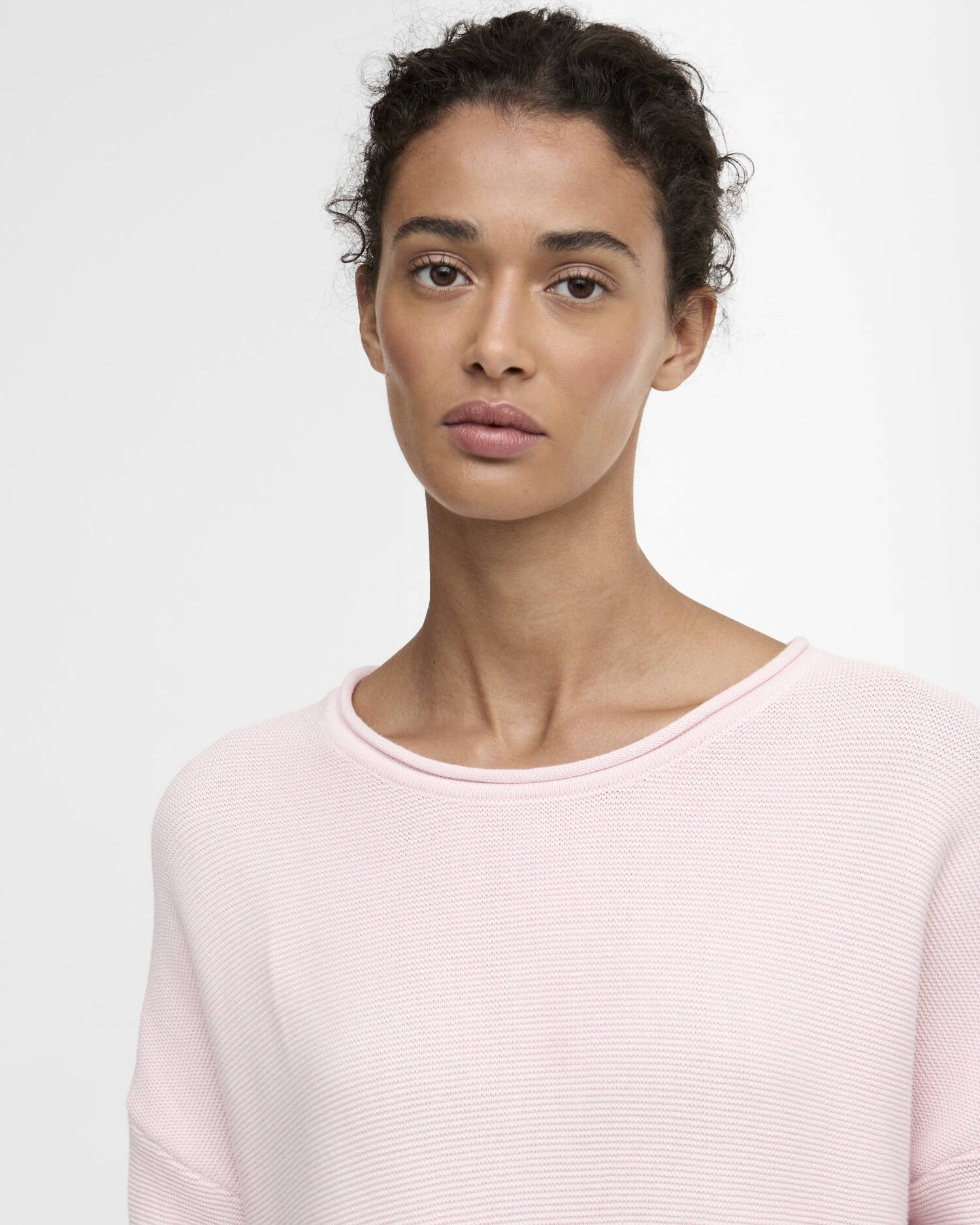 Marine Crew Neck Jumper - Pink