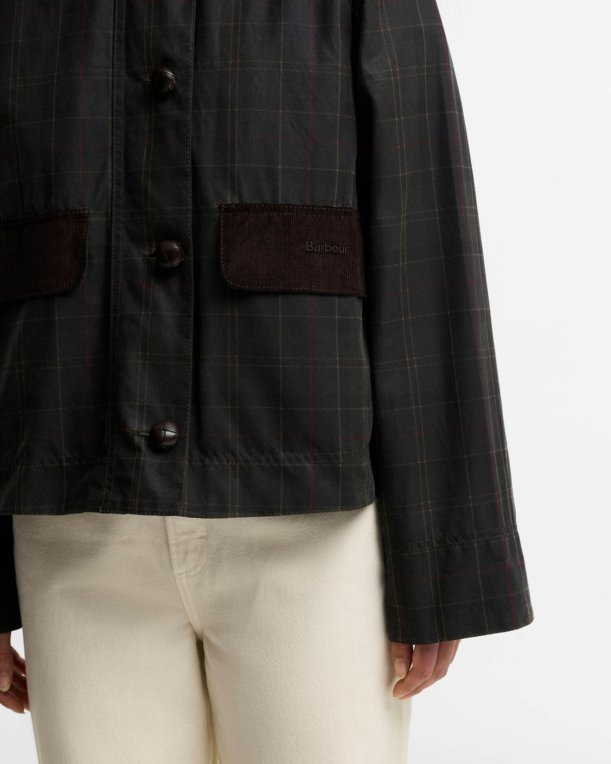 Adina Checked Waxed Jacket - Classic Tartan