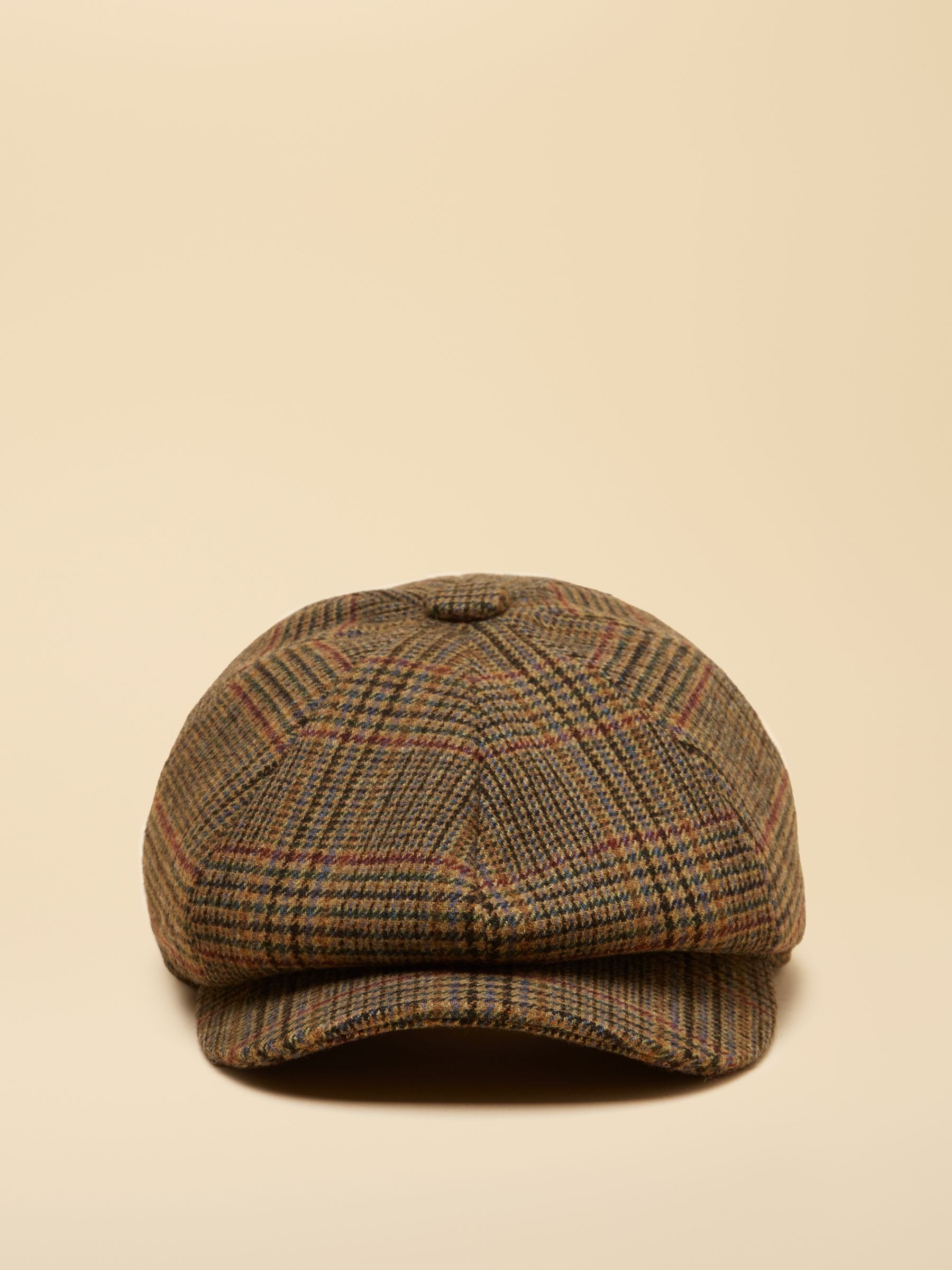 Harrogate Brown Check Baker Boy Hat