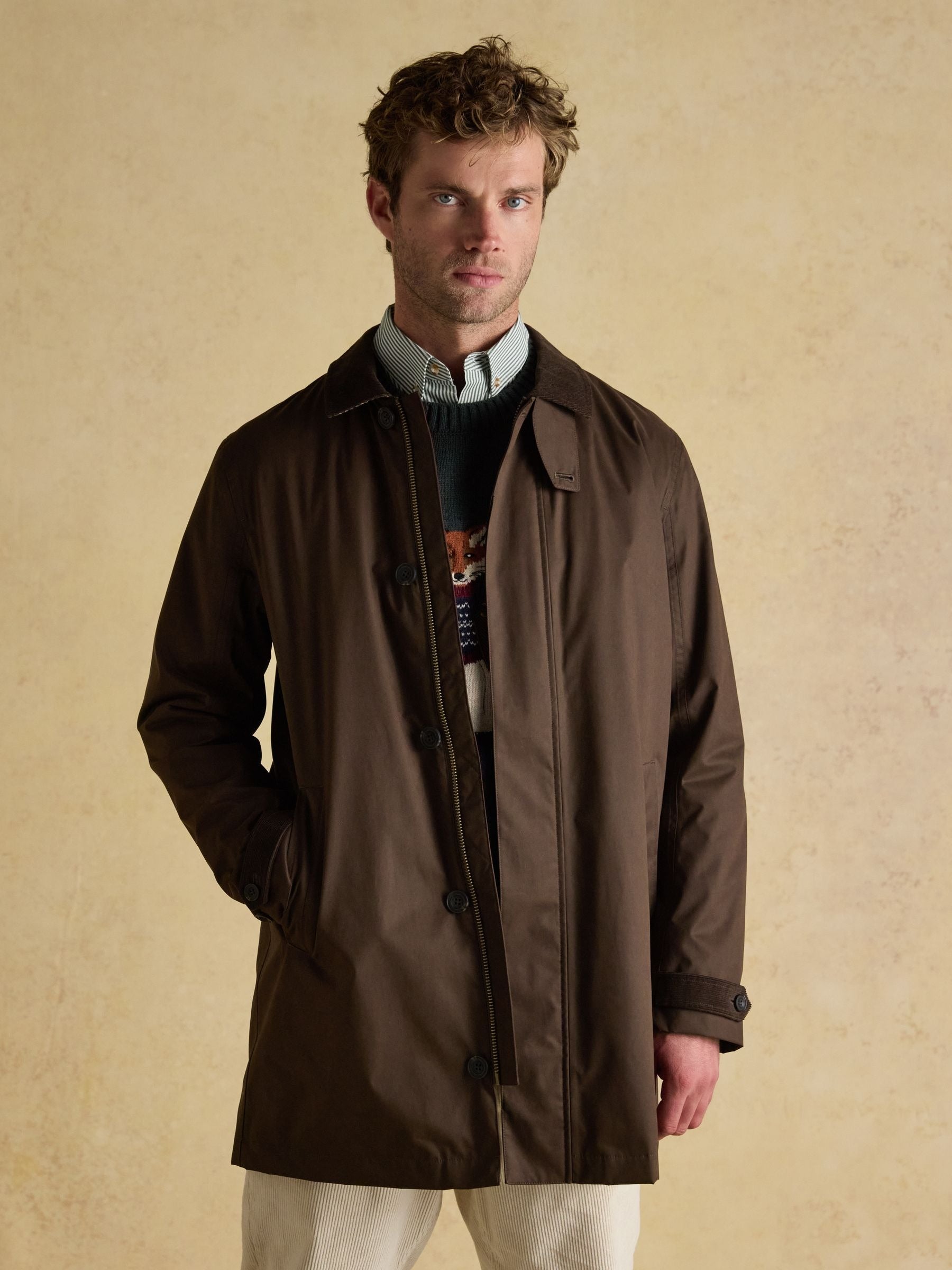 Sandford Brown Waterproof Raincoat