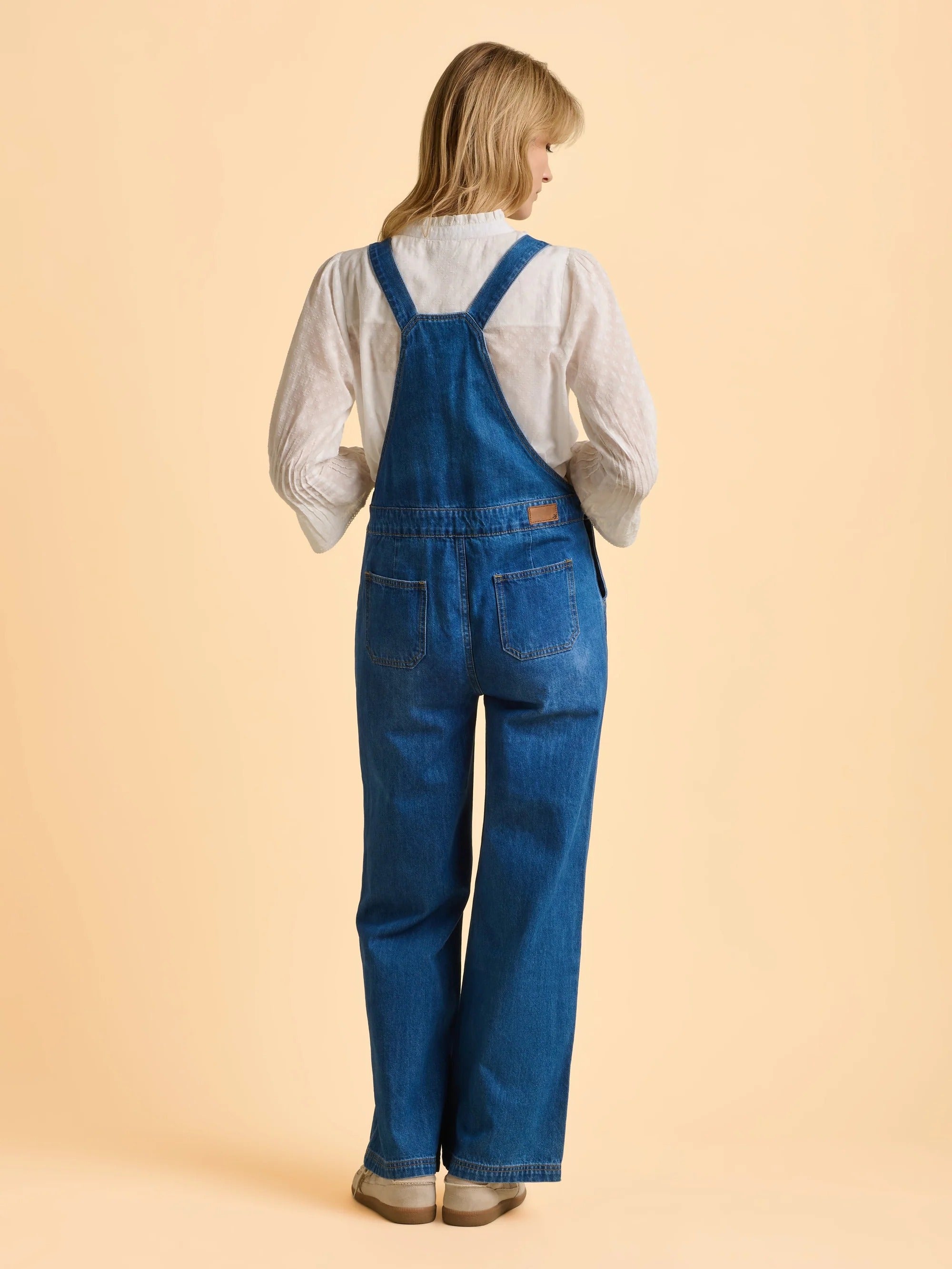 Leia Denim Dungarees - Navy