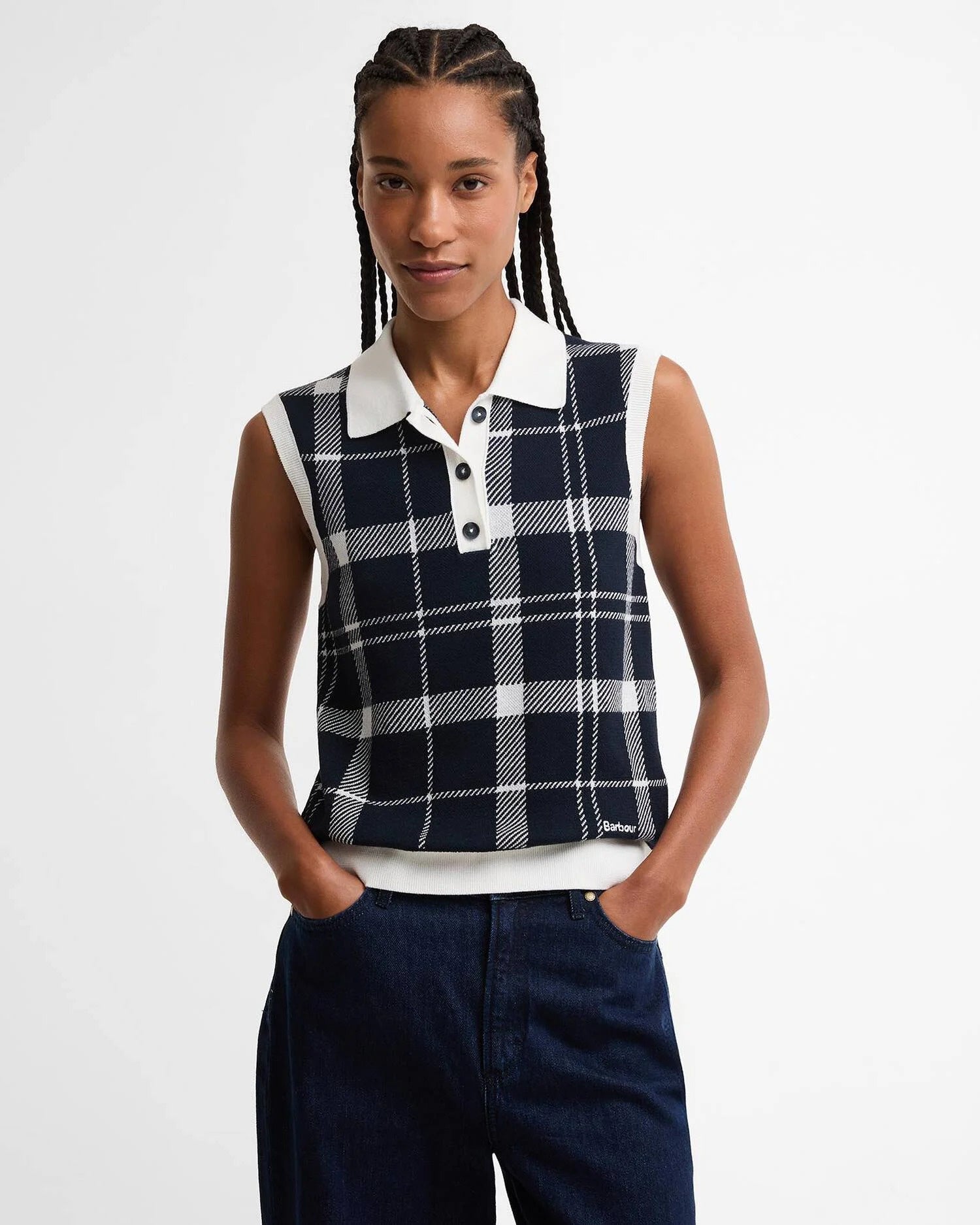 Allerdale Tartan Knitted Vest - Multi Check