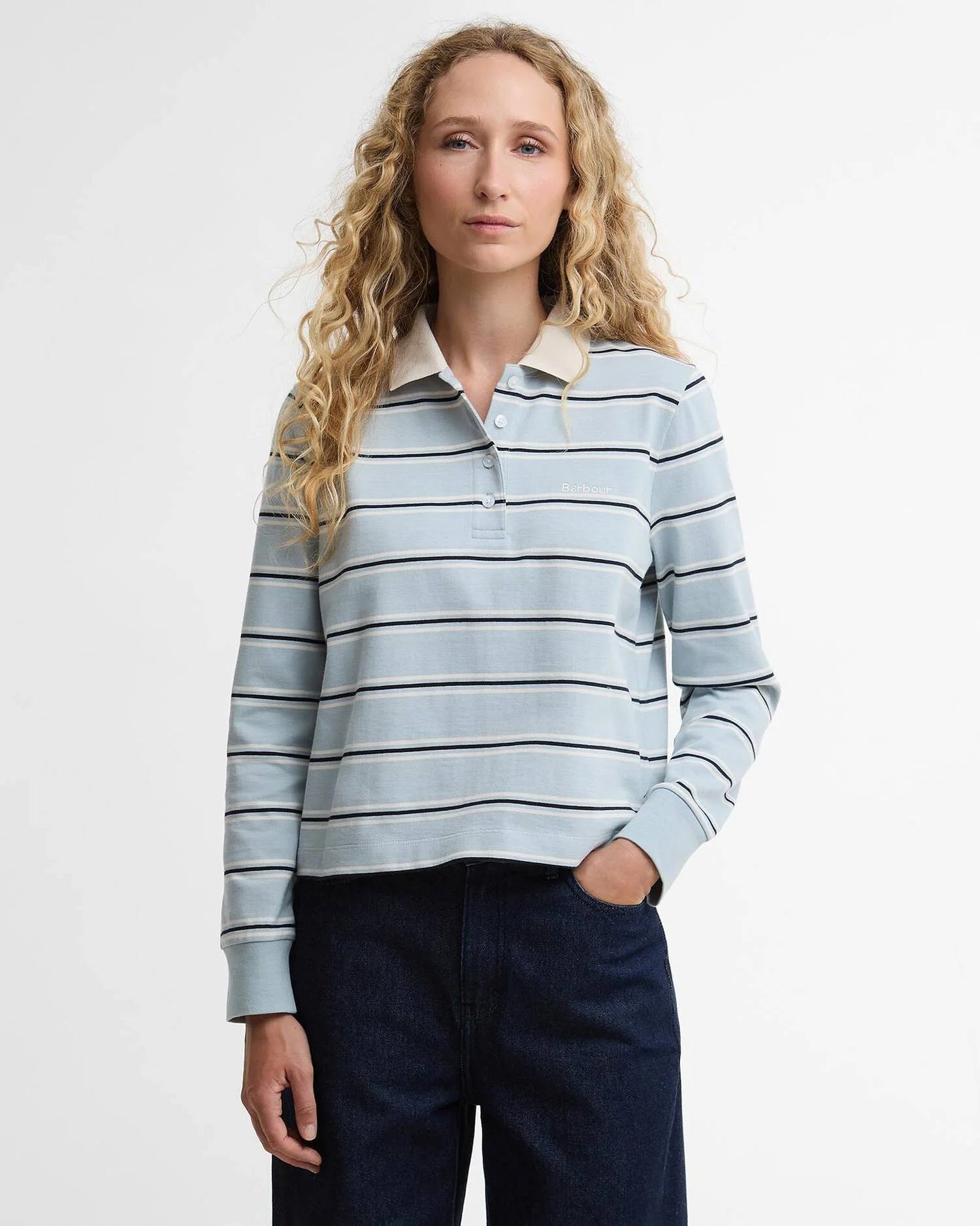Ashwell Striped Rugby Shirt - Celestial Blue Stripe