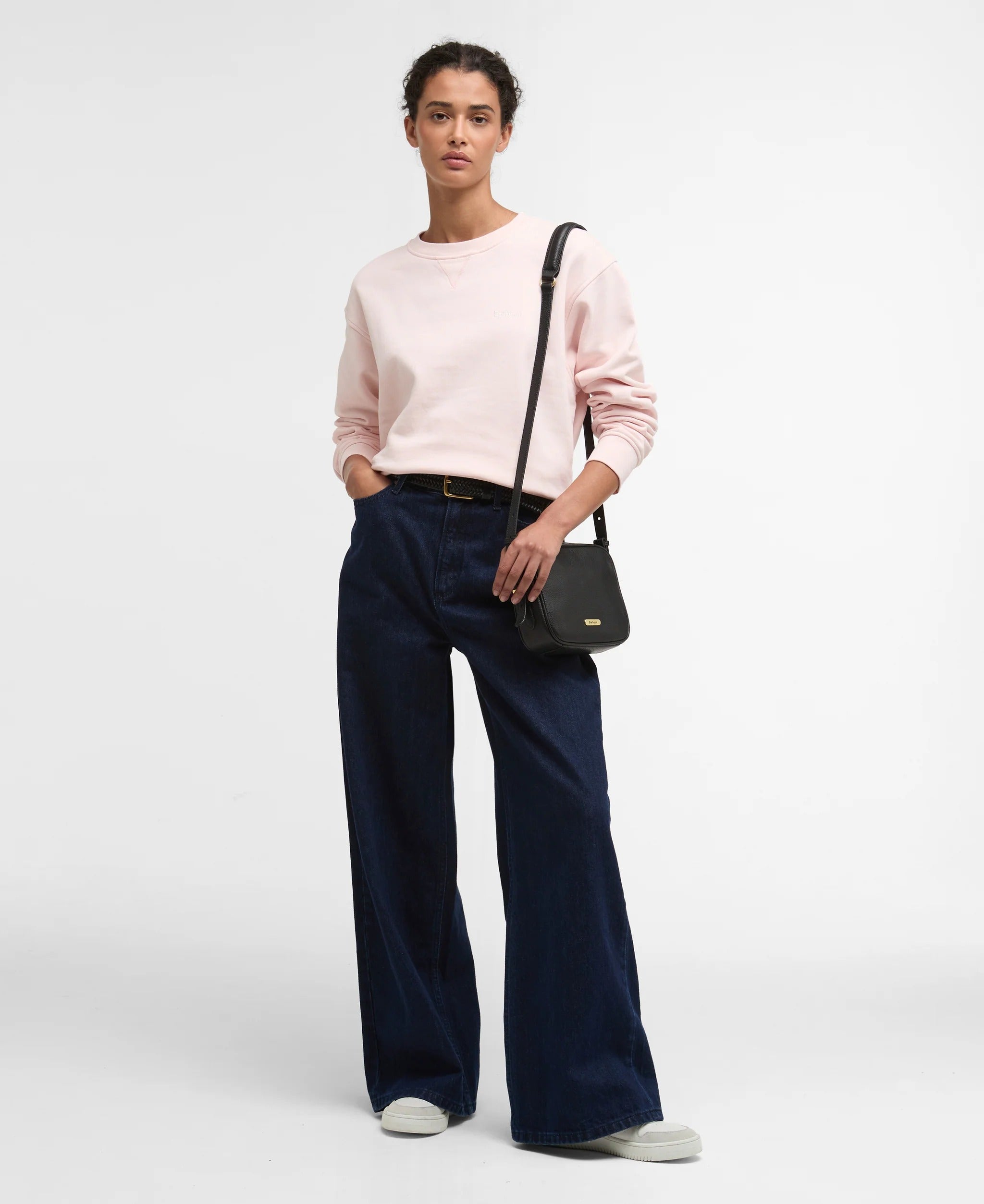 Bede Oversized Crew Sweatshirt - Pink