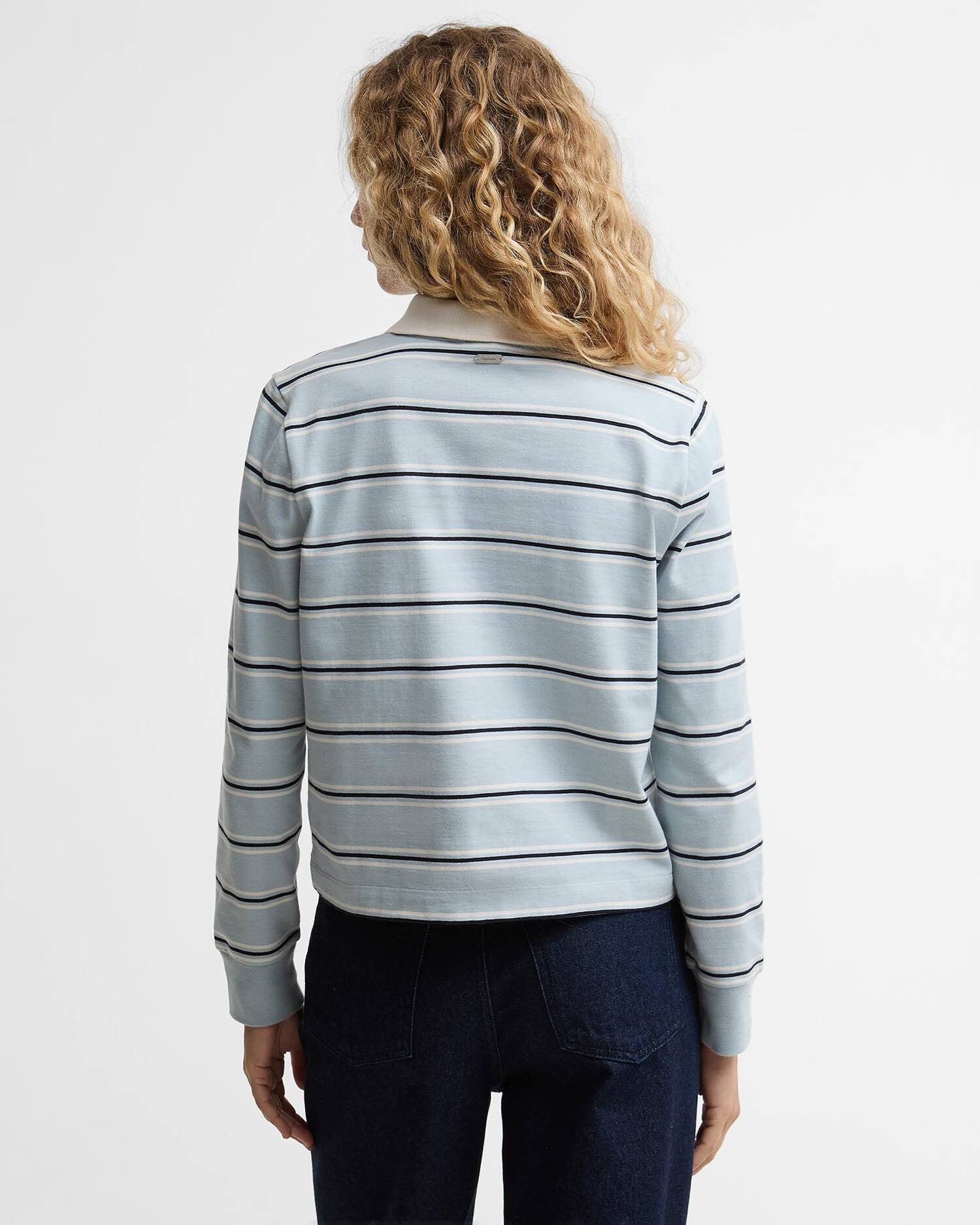 Ashwell Striped Rugby Shirt - Celestial Blue Stripe