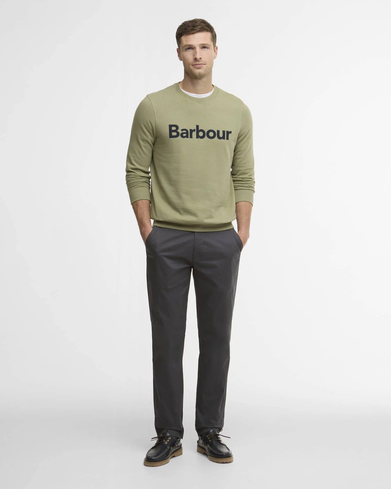 Pique Logo Sweatshirt - Laurel Green