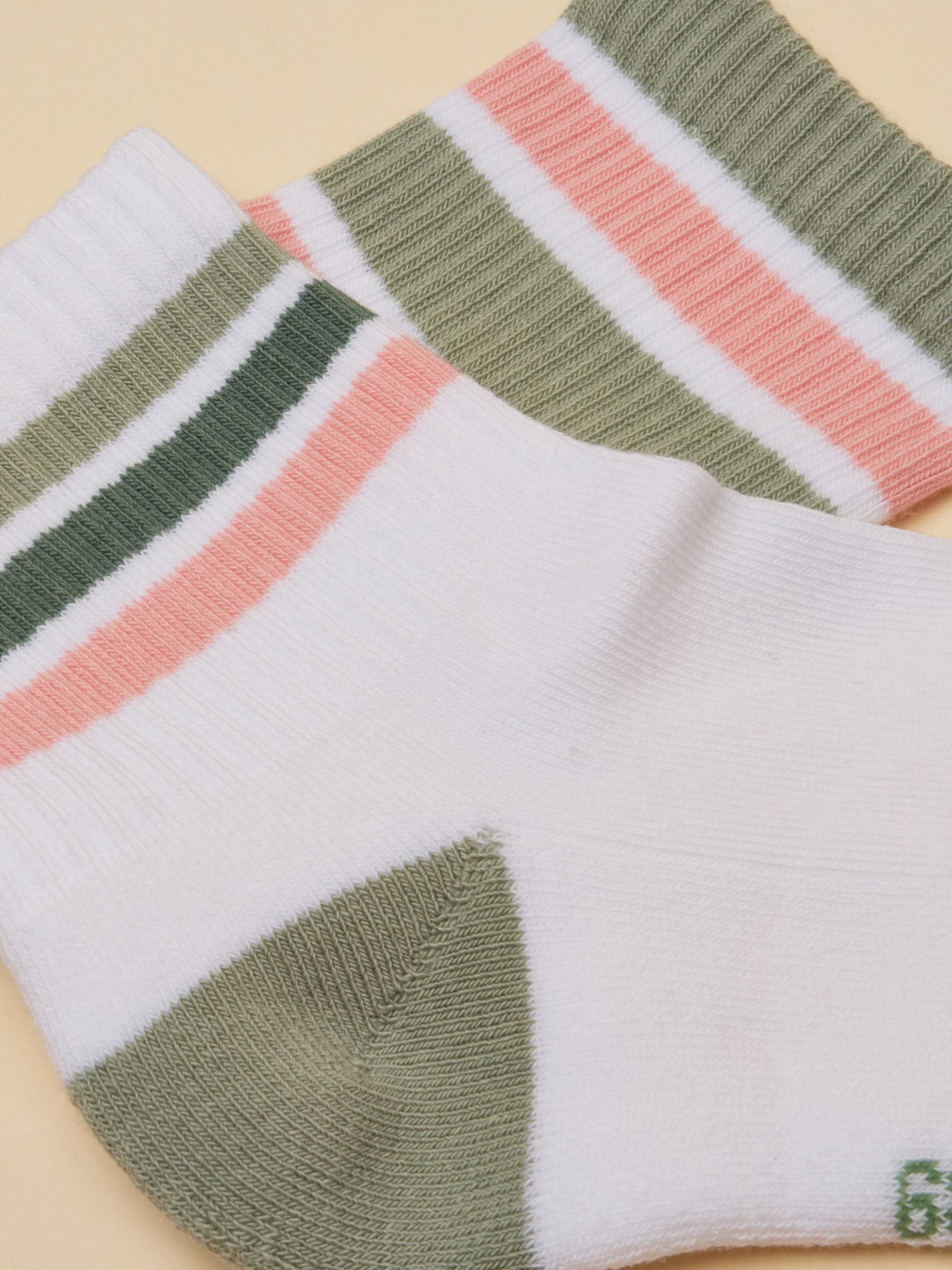 Women's Volley Green Pink Tennis Sock 2 Pack (size 4-8)