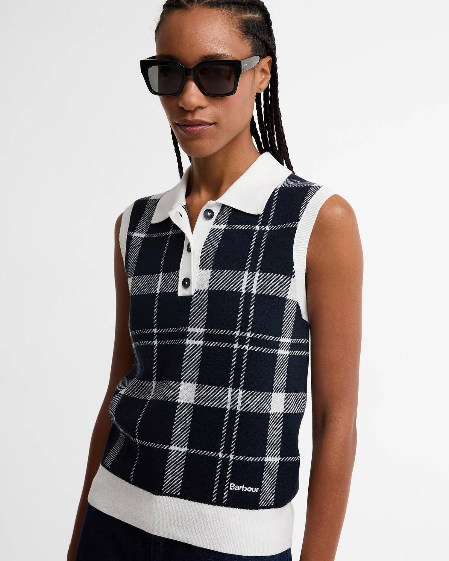 Allerdale Tartan Knitted Vest - Multi Check