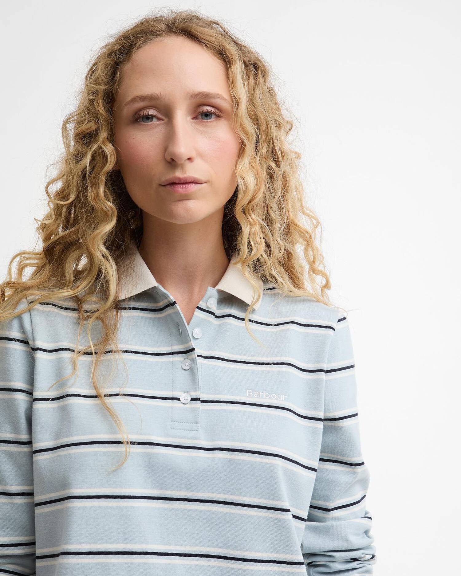 Ashwell Striped Rugby Shirt - Celestial Blue Stripe
