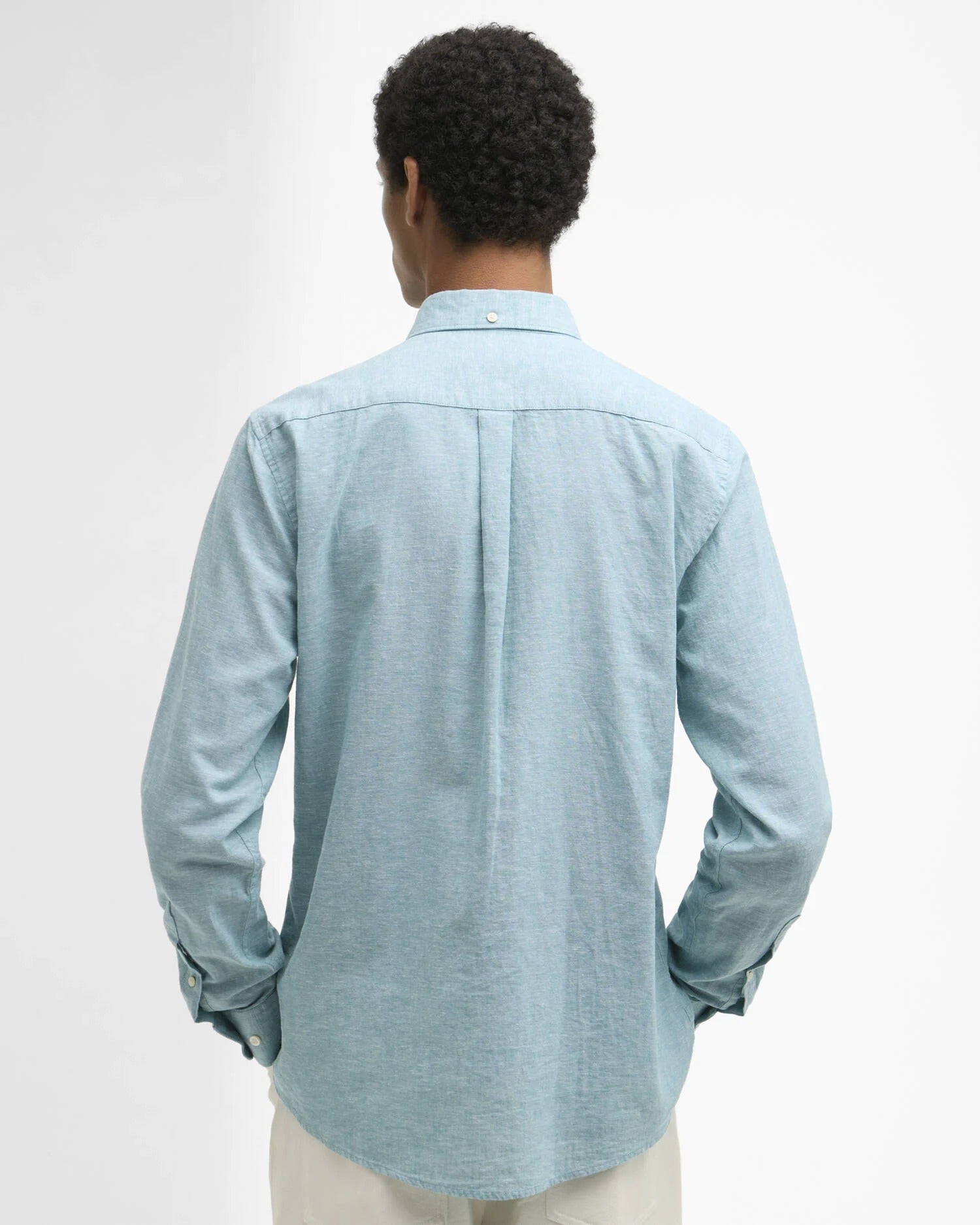 Nelson Tailored Long-Sleeved Shirt - Light Teal