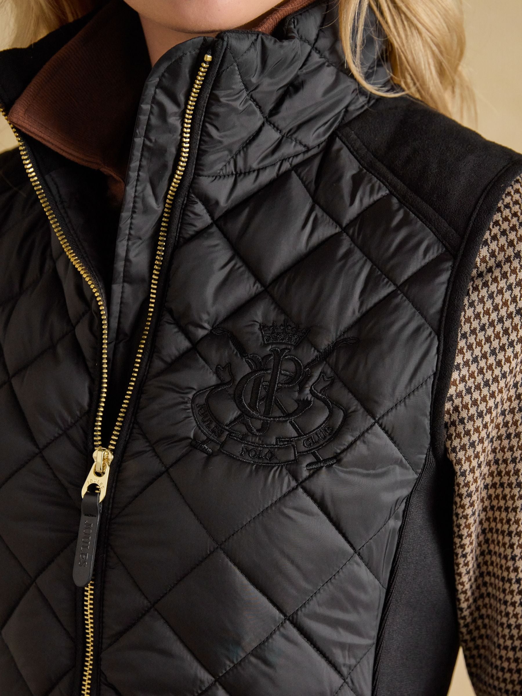 Braemar Luxe Black Showerproof Diamond Quilted Gilet